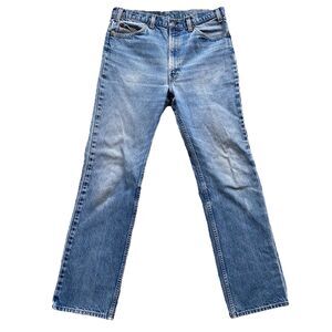 Vintage Levi's 517 0217 Faded Blue Jeans Bootcut Flare 34x33 1985 Orange Tab